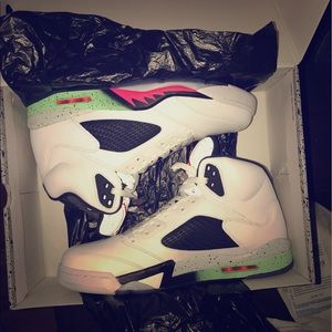Jordan Retro 5 White Infrared Red Poisons