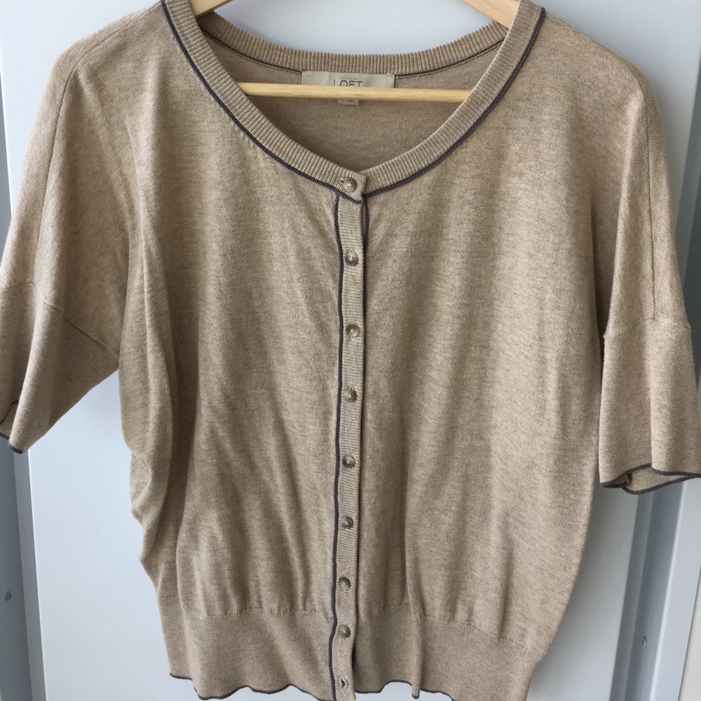 Ann Taylor Dark Beige Work Sweater