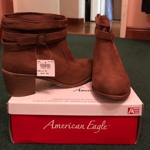 American Eagle Cognac Booties