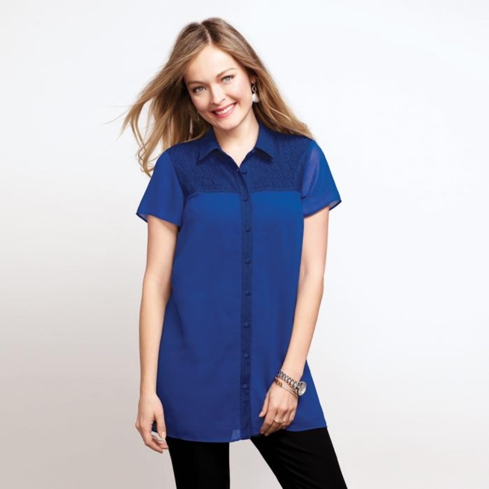 Button Front Swing Tunic