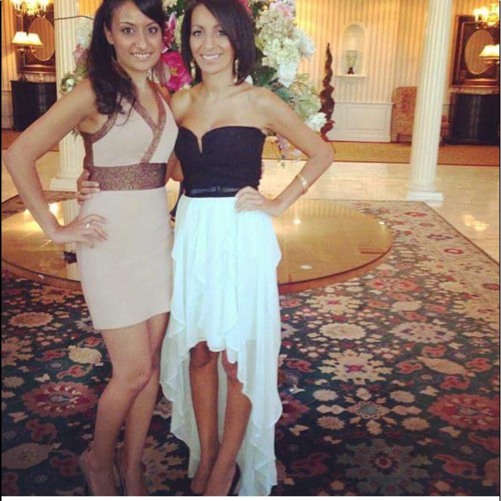 ****SALE!!!******Strapless black teal dress