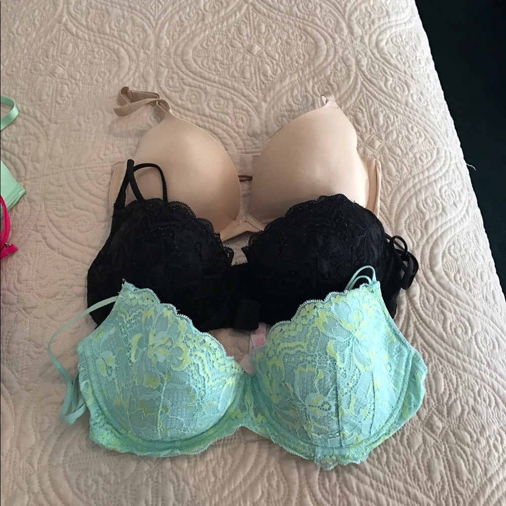 34D Victoria's Secret Bras. Lot of three for $30.
