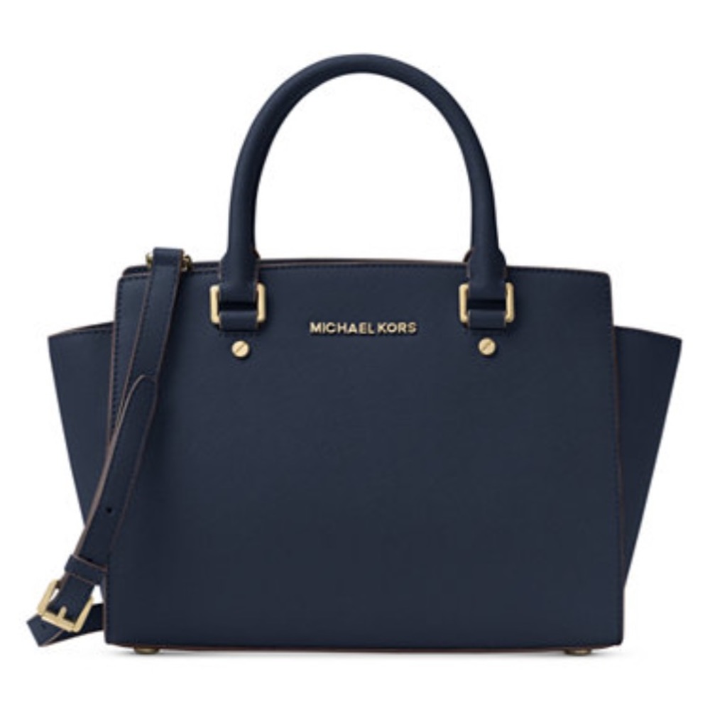 Michael Kors Navy Selma Satchel - Medium