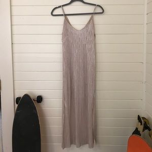 Paper Crane gold body con midi dress