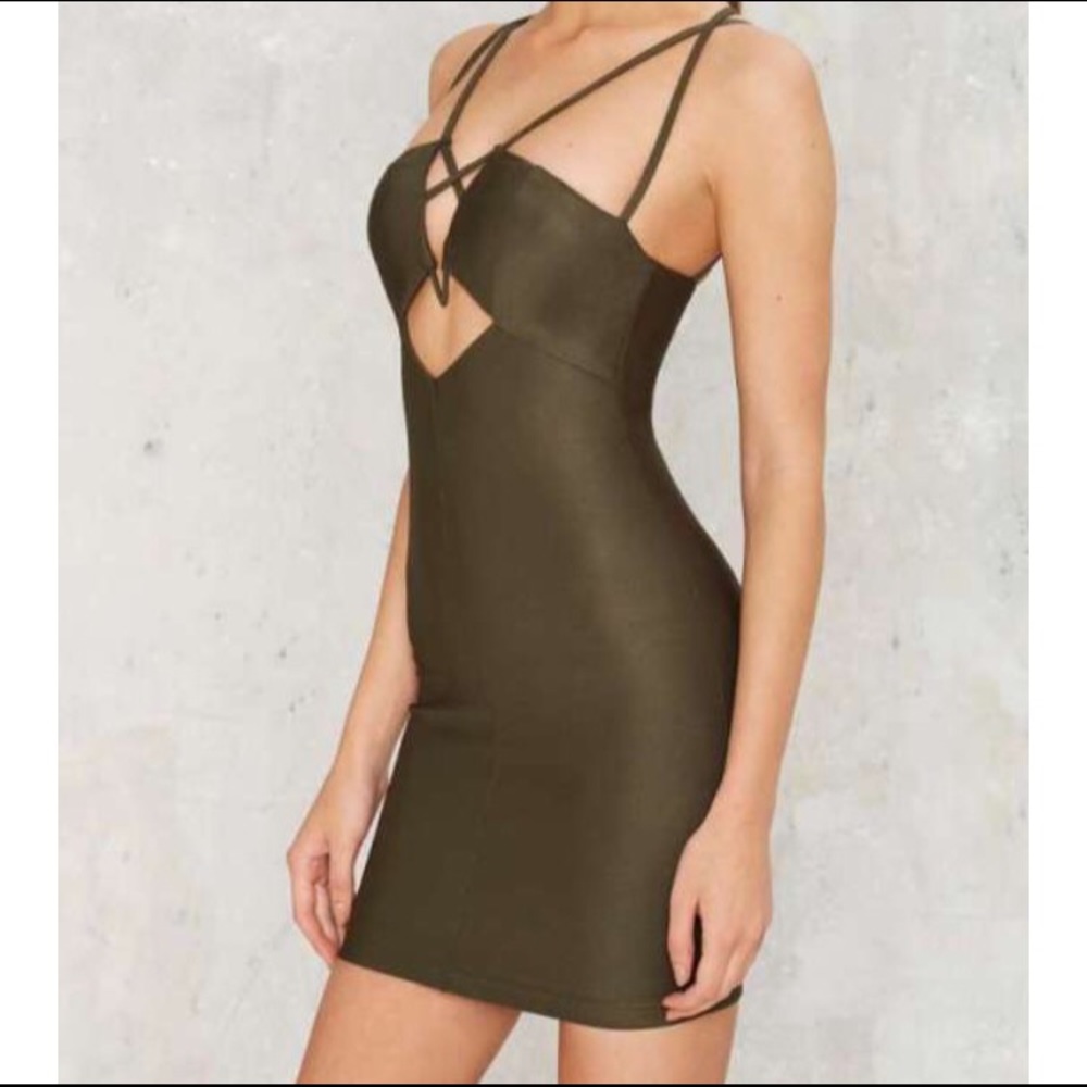 Green bodycon dress. Super cute. Worn once.
