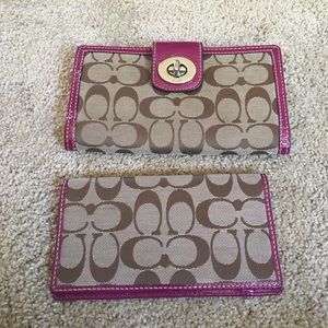 Authentic Coach wallet and checkbook holder