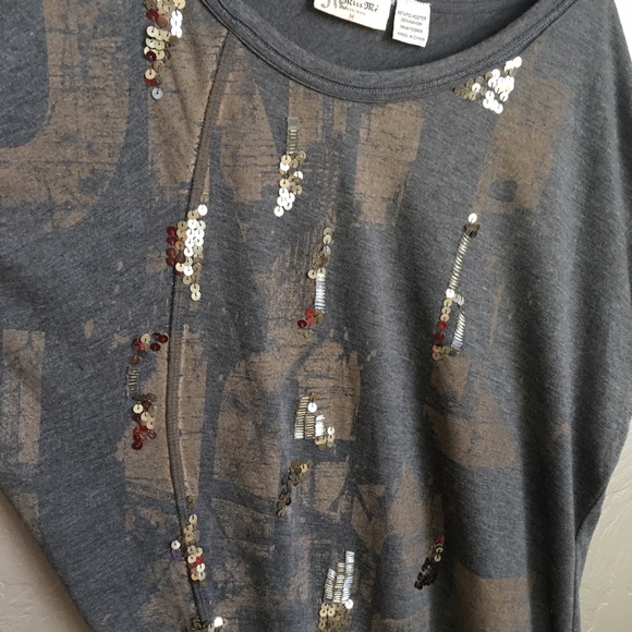 **sold**Miss Me off the shoulder sequined shirt - Picture 4 of 4