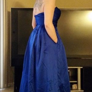 Davids Bridal Silk Royal Blue Gown size 12