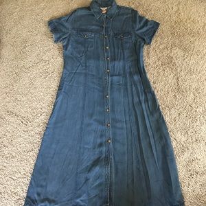 Soft chambray dress (Talbots)