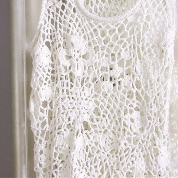 Aeropostale white crochet tank top - Picture 2 of 2