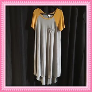 Lularoe M Carly grey and yellow NWOT