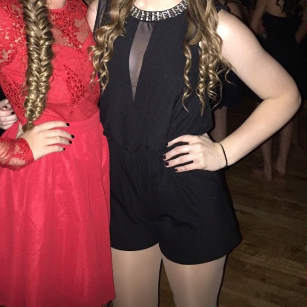 Short black romper