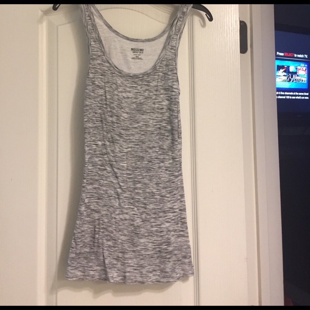 Grey and white long tank!