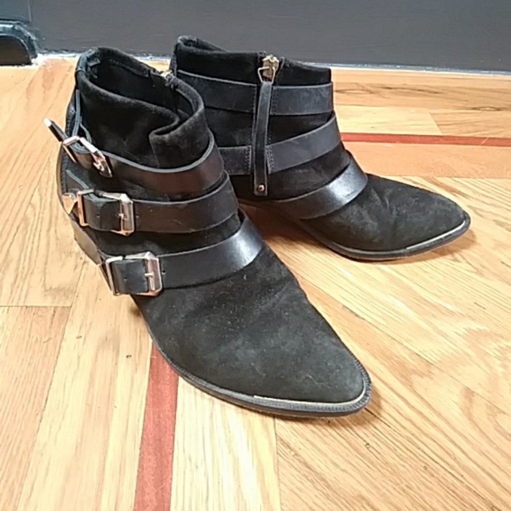 Black Suede The Kooples ankle boots