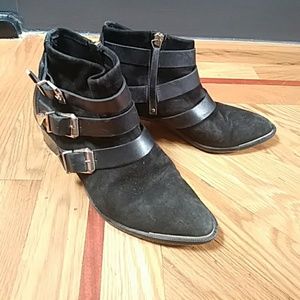 Black Suede The Kooples ankle boots