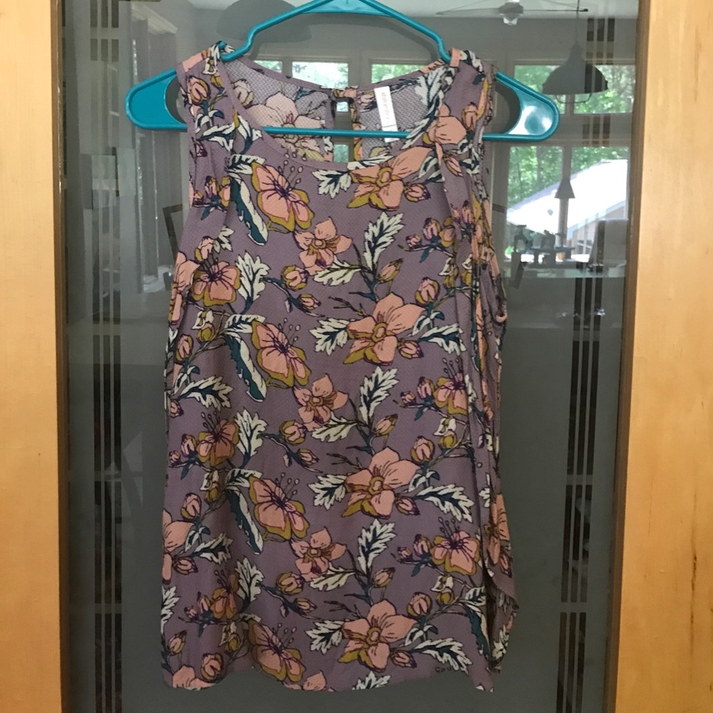 Xhilaration Floral Tank - Med