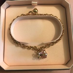 Juicy Couture Gold Bracelet with Pink Heart