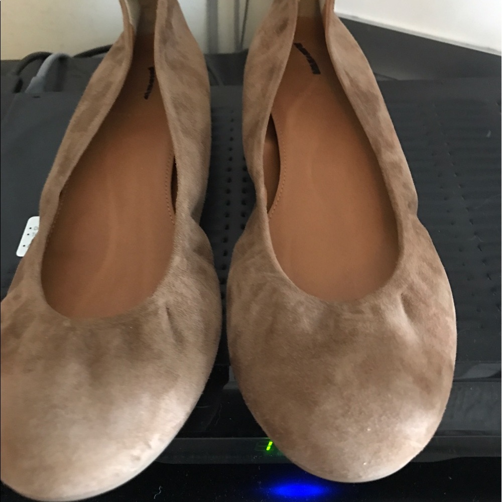 New J.crew suede ballerinas.