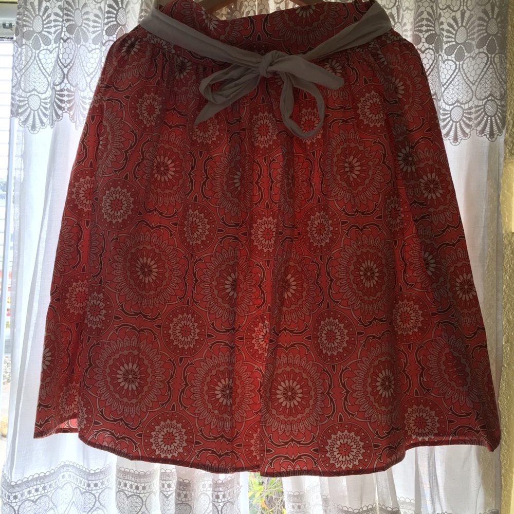 Heart of Haute Orange Printed Skirt