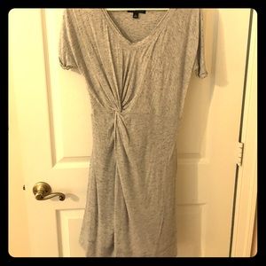 Grey knot front dress