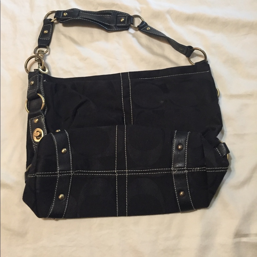 Coach black shoulder bag