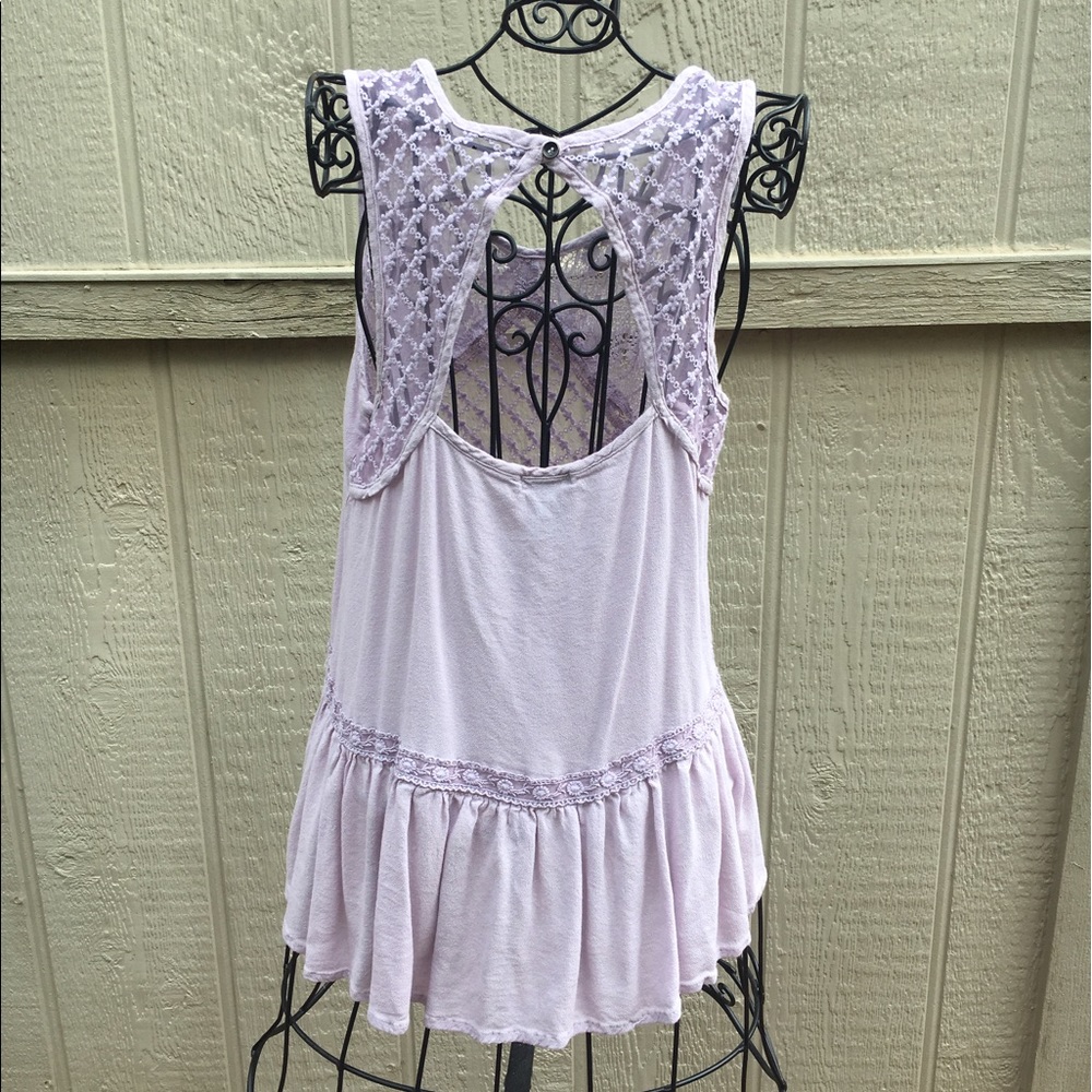 Purple Lacy Tank Top