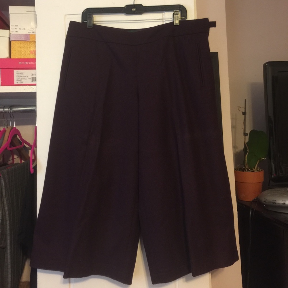 Burgundy wool Harve Bernard gauchos!