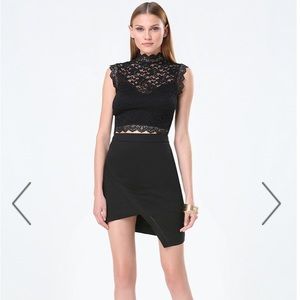 Bebe lace crop top