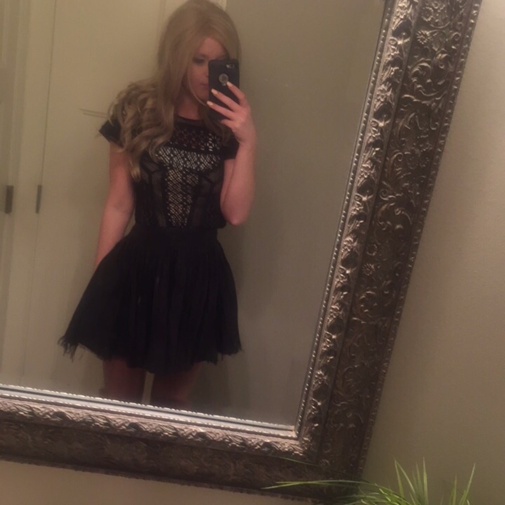 Black Lace Free People Dress