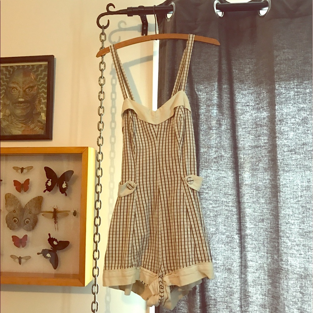 Vintage plaid play suit jumper