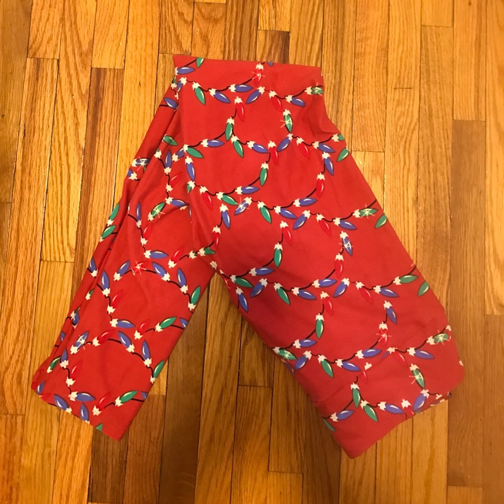OS LuLaRoe Christmas Lights Leggings