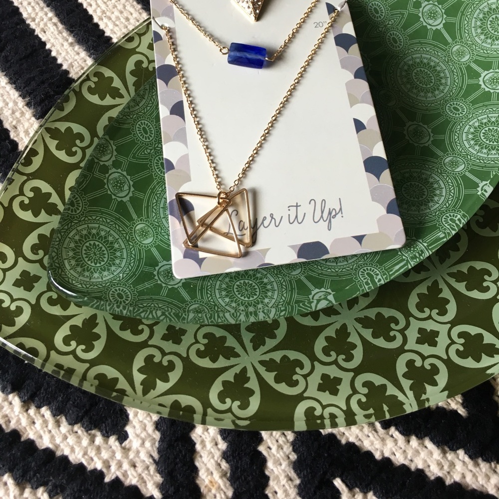 ✨2/$14 multi triangle 3pk necklace - Picture 5 of 5