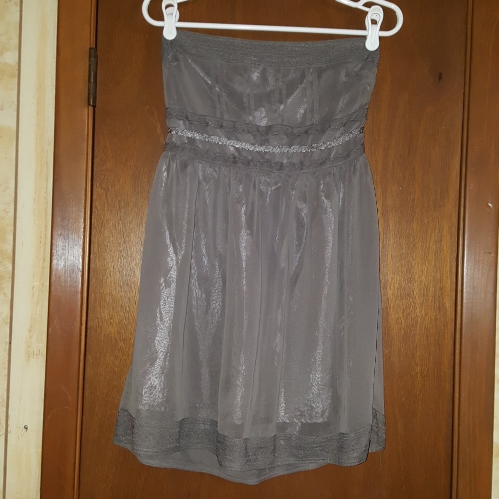 Forever 21 grey strapless dress