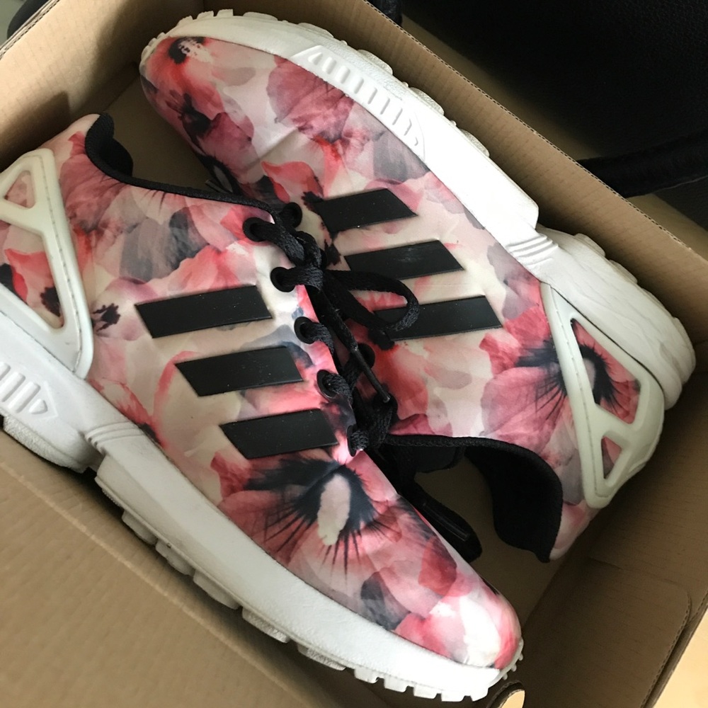 Pink Floral Adidas!