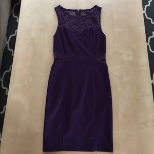 Elegant dark purple mini dress