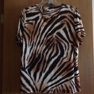 JM COLLECTION  WOMEN PLUS SIZE ANIMAL TOP
