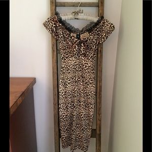 Stop Staring! Leopard Print Wiggle Dress