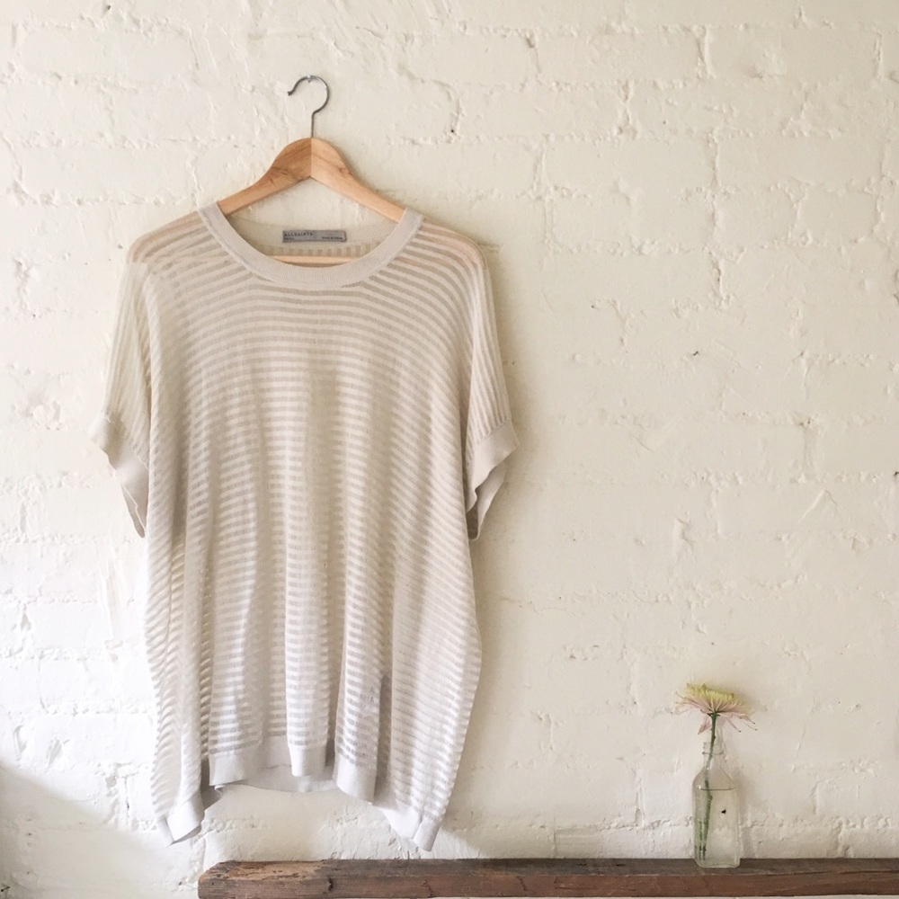 All Saints Knitted Sheer Top