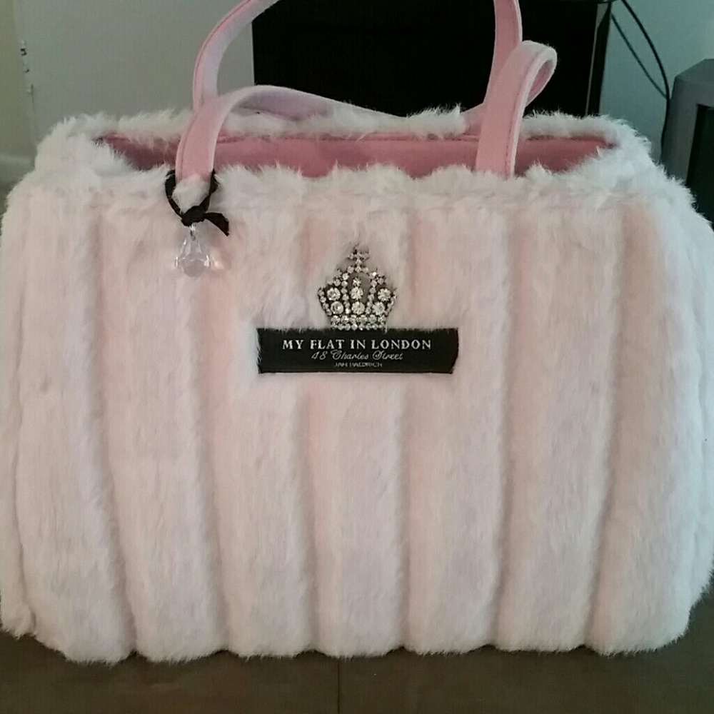 My Flat in London Pink Fur Bag