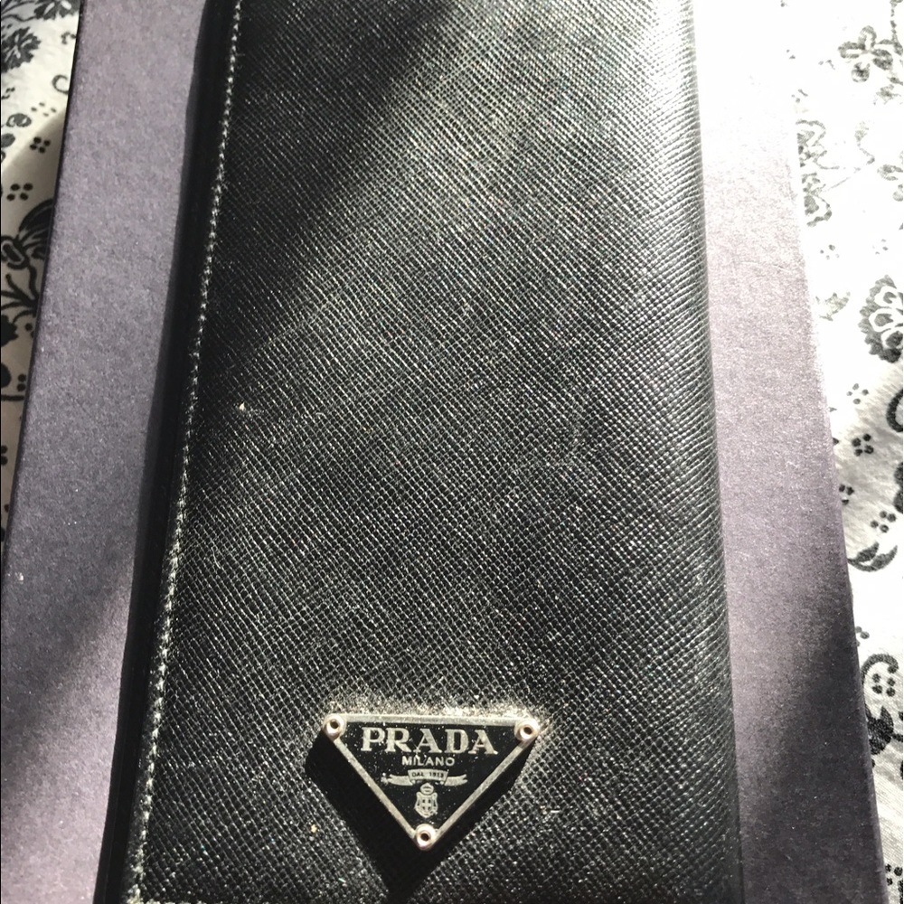 Prada checkbook holder