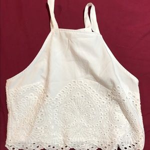 NWT ABERCROMBIE & FITCH EYELET CROP TOP