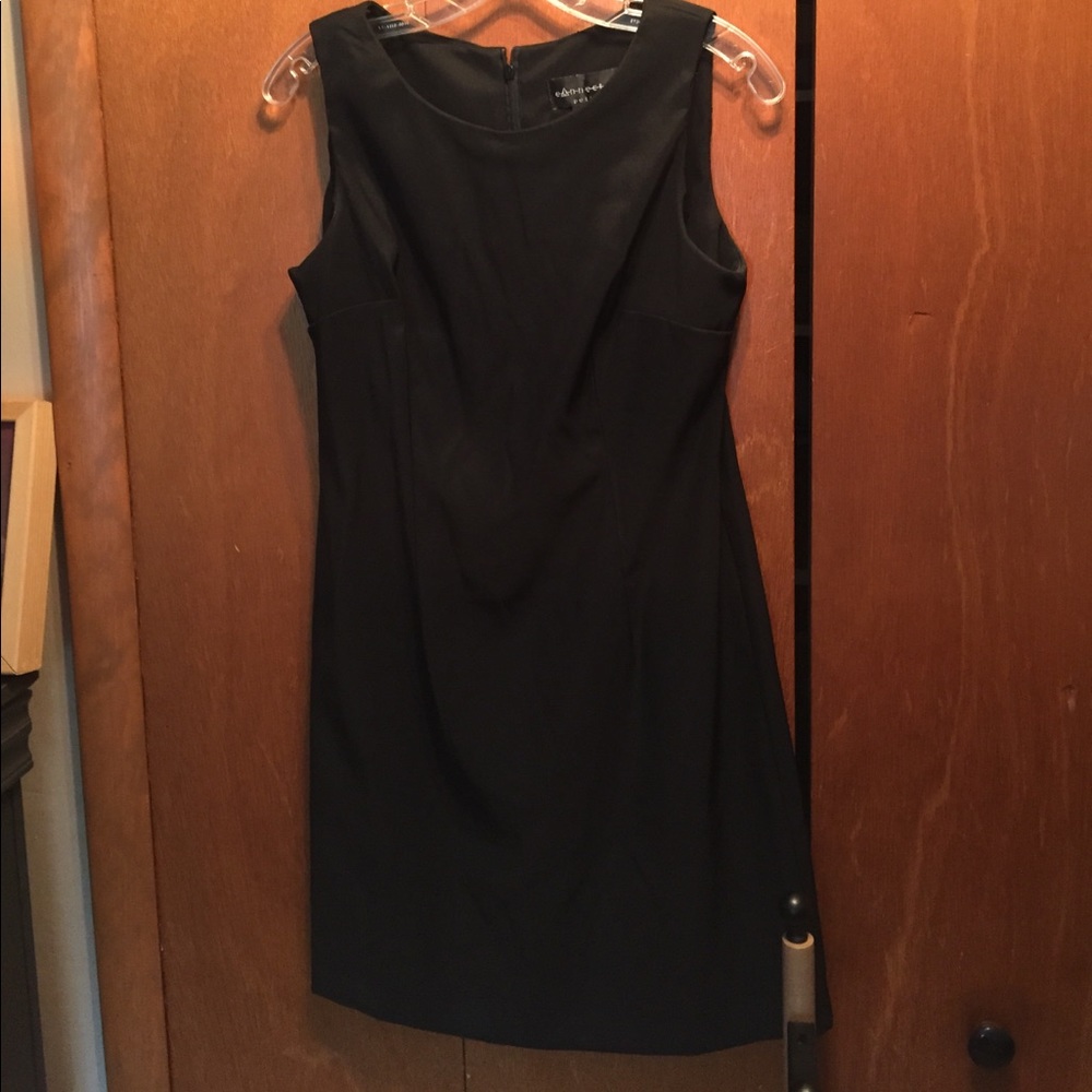 Black Dress Pleated Breast Sz 8P