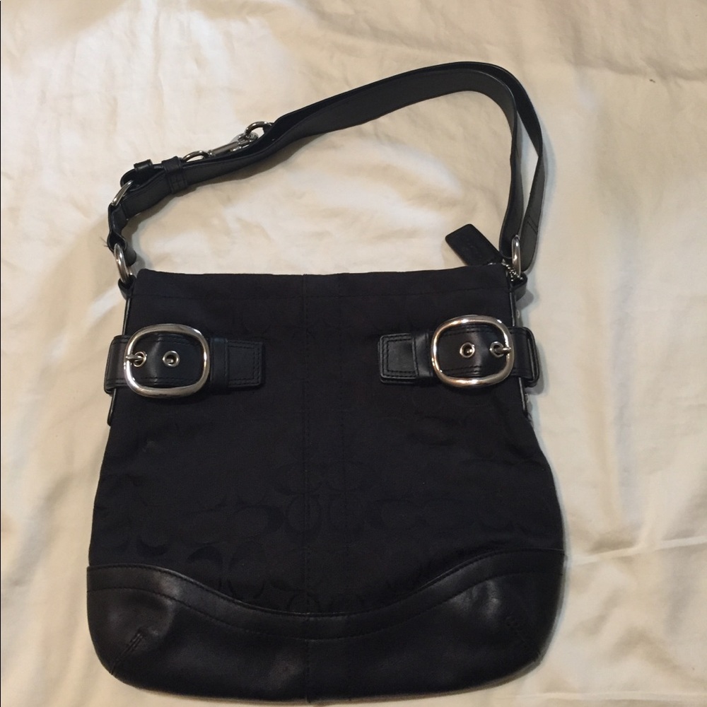 Coach signature buckle bag