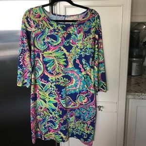 Lily Pulitzer Patterned 3/4 Sleeve Patterned Dress