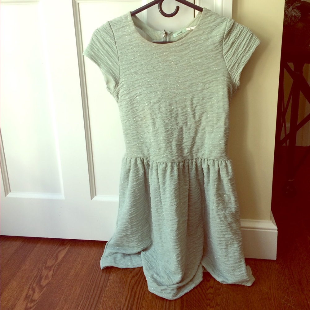 Light green kimchi blue sparkle dress.