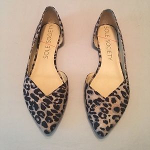 Sole Society Leopard Print Flats