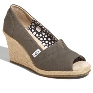 TOMS grey Calypso wedges