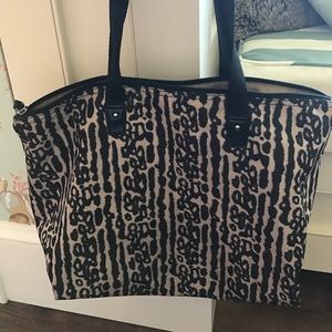 Coach Signature Leopard Tote Bag