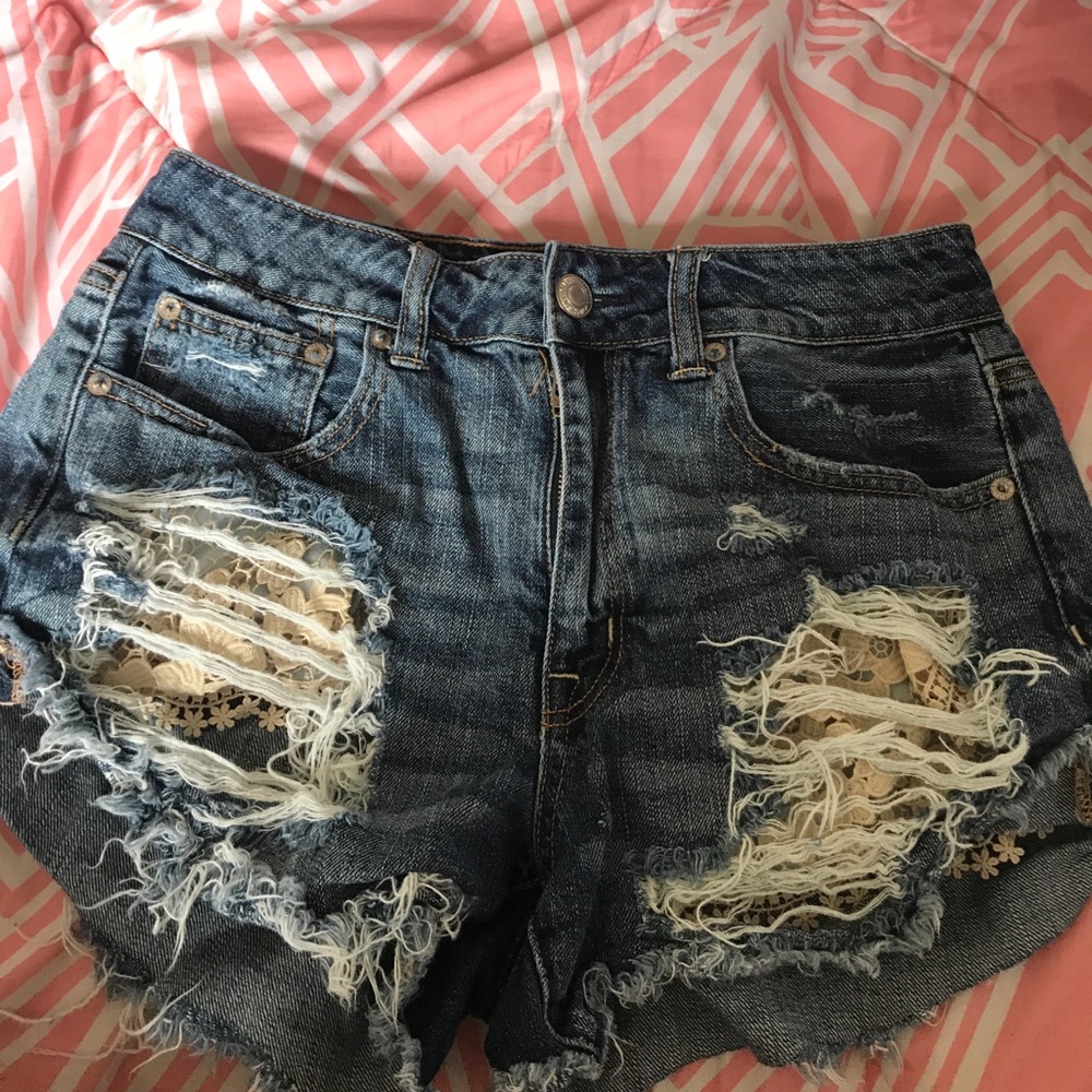 High rise festival jean shorts