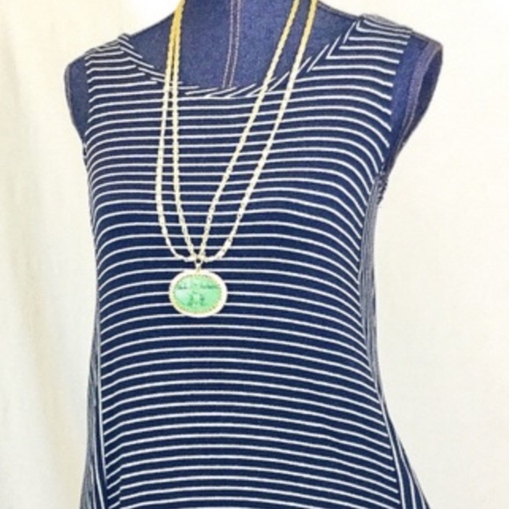 NEW VANITY ROOM Small Blue Striped Shift Dress NWT - Picture 6 of 8